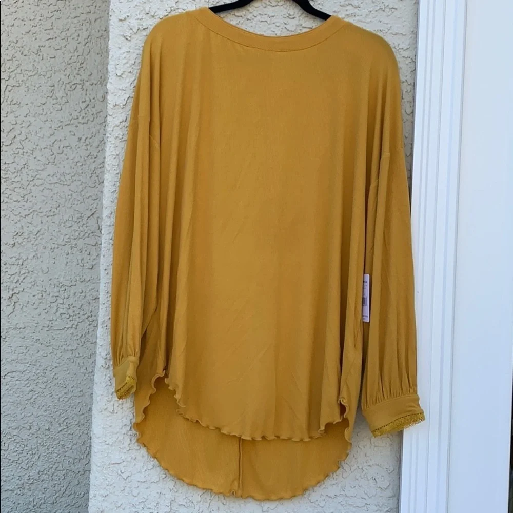 💚Free People Shimmy Shake Gold Top Womens Size M